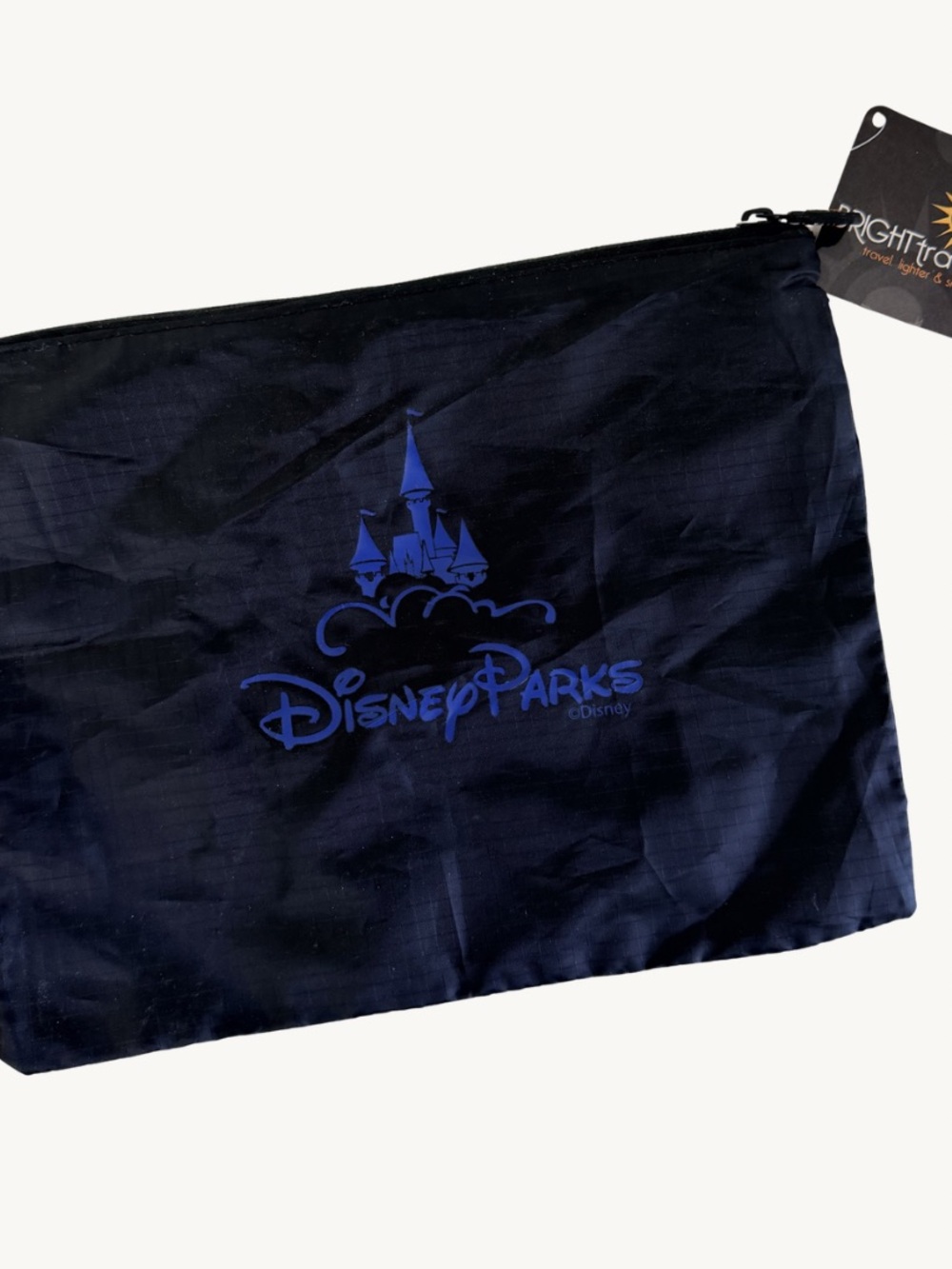 Disney Parks Bright Travels Foldable Travel Pouch Zip Organizer Bag NWT Travel